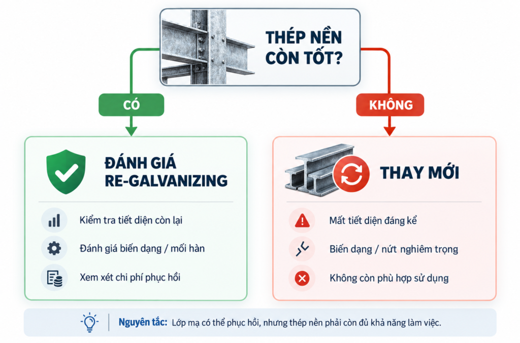 sơ đồ tái mạ kết cấu thép